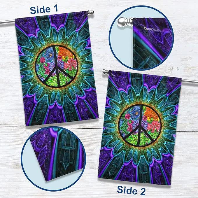 FLAGWIX Flags - Hippie Just A Little Something To Brighten Your Day Flag QNK163F, House Flag (29.5" x 39.5") - USA House Garden Flags Premium Polyester - Decorative Outdoor Flags by GreenHaven Gardens