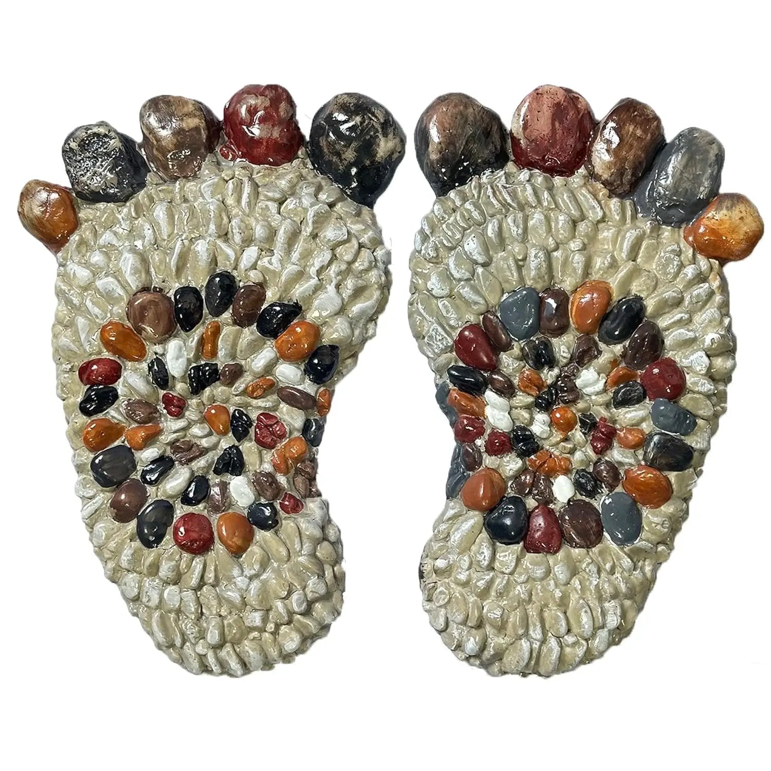 Outdooor Stepping Stones - Decorative Garden Stones for Patio, Deck, Garden or Sidewalk Faux Cobblestone Stepping Stones (Set of 2#B by GreenHaven Gardens