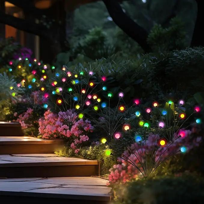 Solar Christmas Decoration, 40 LED Firefly Garden Lights, Outdoor Sway by Wind, Waterproof for Yard Patio Pathway Decoration (4 Pack) by GreenHaven Gardens