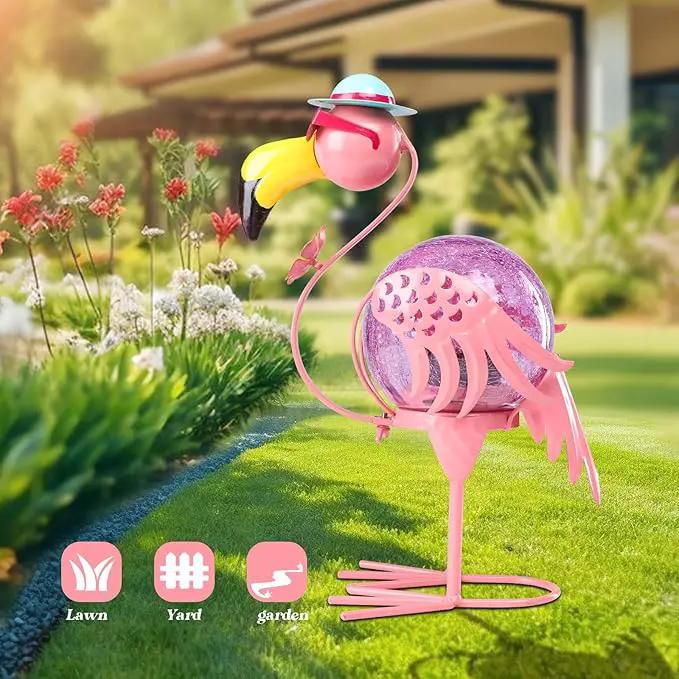 MUMTOP Flamingo Solar Lights Outdoor, Solar Lantern Outdoor Decorative Waterproof LED Solar Lights Flamingo Tabletop Decorations for Patio Garden Yard Outside Decor, Pink Flamingo by GreenHaven Gardens