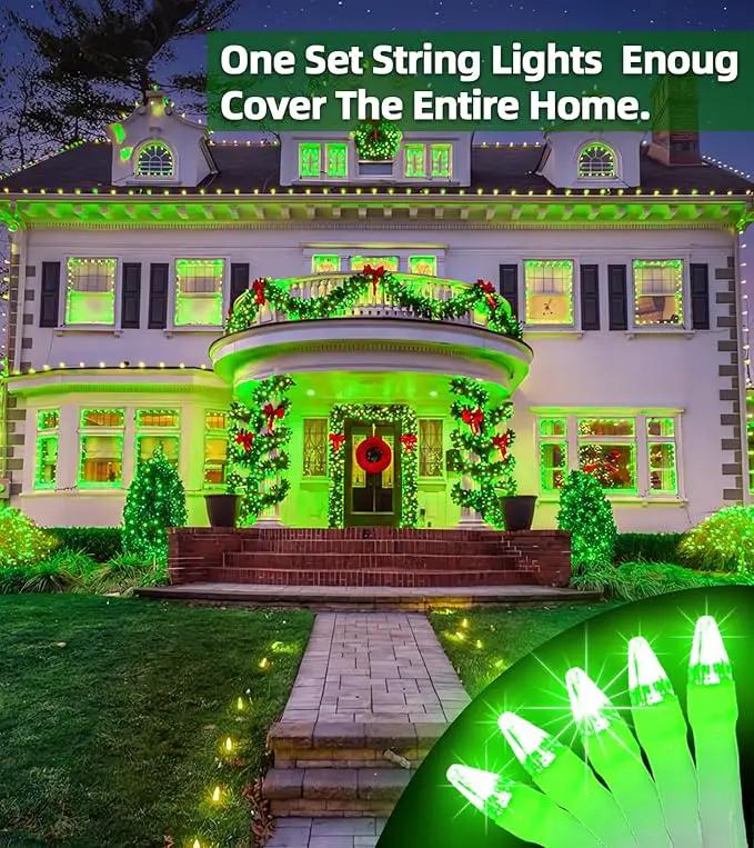 1500 LED Chrstmas String Lights, 492FT Super Long Christmas Lights with 8 Modes, Christmas Tree Lights with Timer Memory for Indoor Outdoor Tree Fence Garden Xmas Wedding Party Decor Green by GreenHaven Gardens
