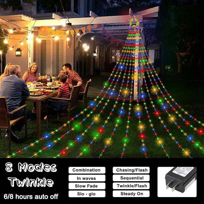 Onory 23FT Christmas Outdoor Waterfall Star String Lights, 860 LEDs, 8 Modes, Waterproof for Yard, Patio, Party Decorations by GreenHaven Gardens