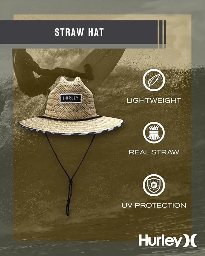 Hurley Men's Straw Hat - Bayside Lifeguard Straw Sun Hat by GreenHaven Gardens
