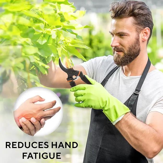 Premium Bypass Pruning Shears for your Garden - Heavy-Duty, Ultra Sharp Pruners w/Soft Cushion Grip Handle Made with Japanese Grade High Carbon Steel - Perfectly Cutting Through Anything in Your Yard by GreenHaven Gardens