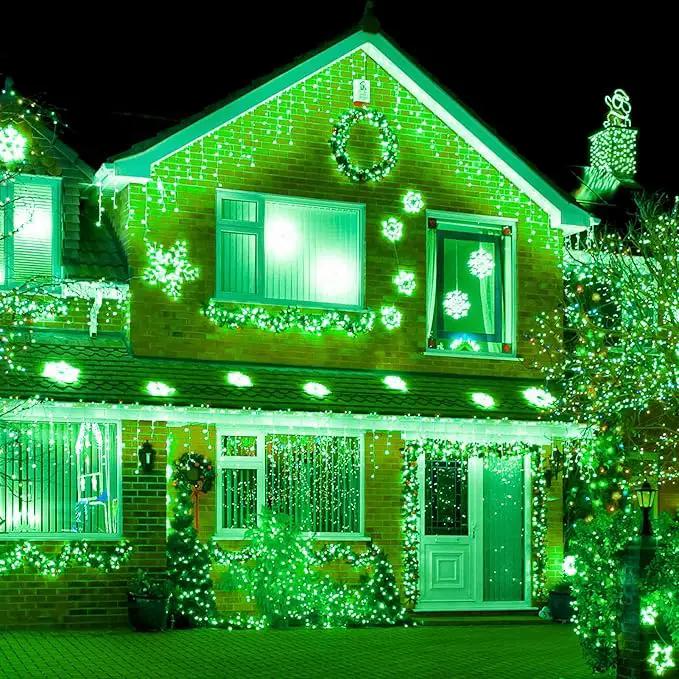 2 Pack 200 LED Solar String Lights St Patricks Day Decorations, 85.2ft 8 Modes Solar String Lights for Outside, Waterproof and Solar Powered Outdoor String Lights for Holiday Garden Tree Party (Green) by GreenHaven Gardens