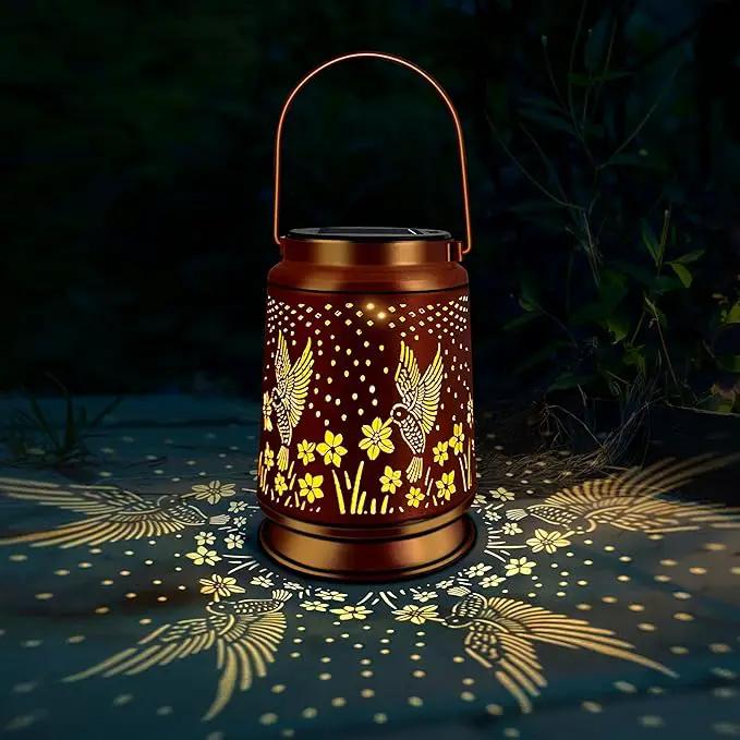 KY&BOSAM Solar Lanterns Outdoor Waterproof Hummingbird Garden Decor Birthday Gifts for Women Mom Grandma Hanging Solar Lights Outdoor Metal LED Lantern Outside for Yard Patio Backyard Porch Pathway by GreenHaven Gardens