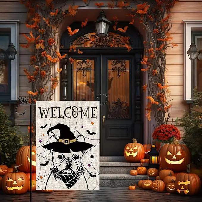 Seasonal Garden Flags French Bulldog Dog Double Sided Flags Set of 11 Holiday Farmhouse Indoor Outdoor Yard Lawn Decorations 12.5x18 Inch by GreenHaven Gardens