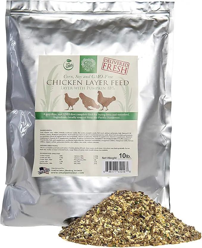 Small Pet Select Chicken Layer Feed, Non-GMO, Corn Free, Soy Free, 18% Protein,10 lb by GreenHaven Gardens
