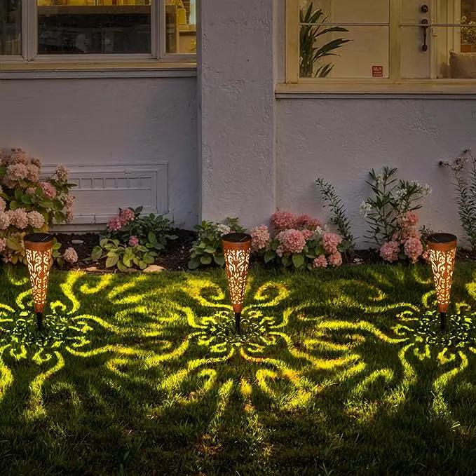 Go2garden 6Pcs Garden Solar Lights Outdoor Stakes Decorative Lighting for Yard, Pathway, Patio Decor Lawn Ornament (Red Copper) by GreenHaven Gardens