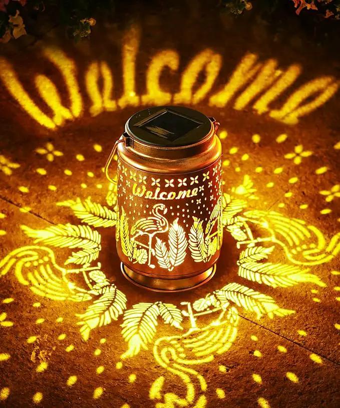 Nacome Flamingo Solar Lantern for Garden Decor: Waterproof Hanging Metal Decoration with LED Lights for Yard Lawn Porch Patio Landscape Pathway – Birthday Gifts for Mom Grandma Women by GreenHaven Gardens