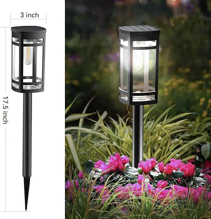 12 Pack Solar Lights Outdoor Waterproof for Garden Pathway Walkway Driveway Yard Lawn Decorative Landscape Lighting. (Cool White Light, 12) by GreenHaven Gardens
