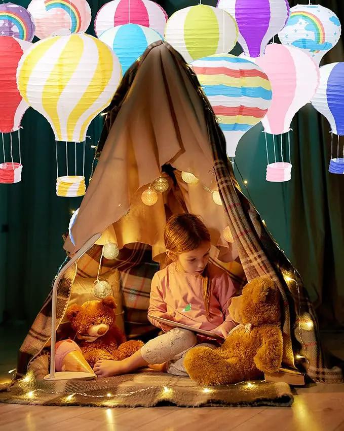 Treela 20 Pcs Hanging Hot Air Balloon Paper Lanterns 12 Inch Hot Air Balloon Decorations Centerpieces Reusable Chinese Japanese Paper Lantern for Birthday Wedding Baby Shower Christmas Party Festival by GreenHaven Gardens