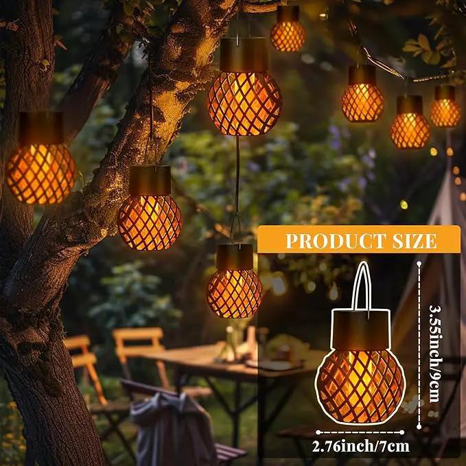GIGALUMI 24 Pack Solar Lanterns for Outside,Solar Hanging Lights Outdoor Waterproof with Flickering Flame,Solar Powered Outdoor Lights Garden Decor for Yard,Patio,Tree,Camping,Festival Decoration by GreenHaven Gardens