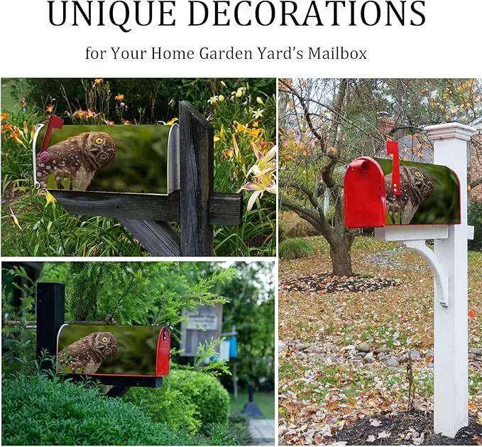 Vantaso Mailbox Covers Magnetic,Funny Owl Letter Post Box Wraps Cover for Outdoor Garden Yard Decorations Oversized 25.5" X 21" by GreenHaven Gardens