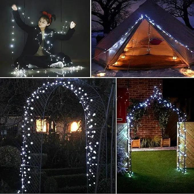 RUICHEN Cool White Dimmable Fairy Lights Plug in, 99 Ft 300 LED Twinkle String Lights with Remote, Waterproof Silver Wire Firefly Lights for Bedroom, Patio, Yard, Christmas, Wedding, Party by GreenHaven Gardens