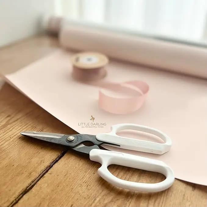 LITTLE DARLING White Korean Flower Scissors Pruning Shear Gardening Trimming Sharp Blade Floral Shears With Non-Slip Comfortable Grip by GreenHaven Gardens