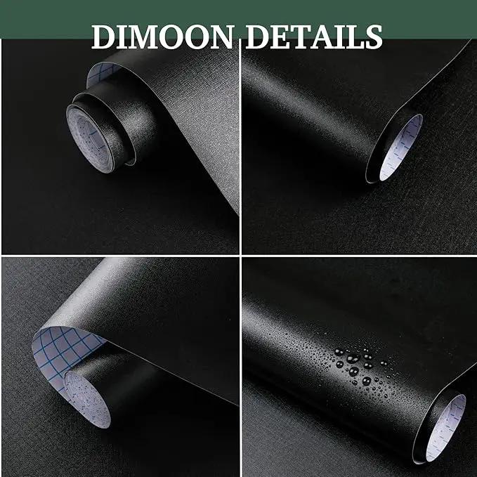 Dimoon 590''x17.7'' Black Peel and Stick Wallpaper Contact Paper Self Adhesive Wall Paper by GreenHaven Gardens