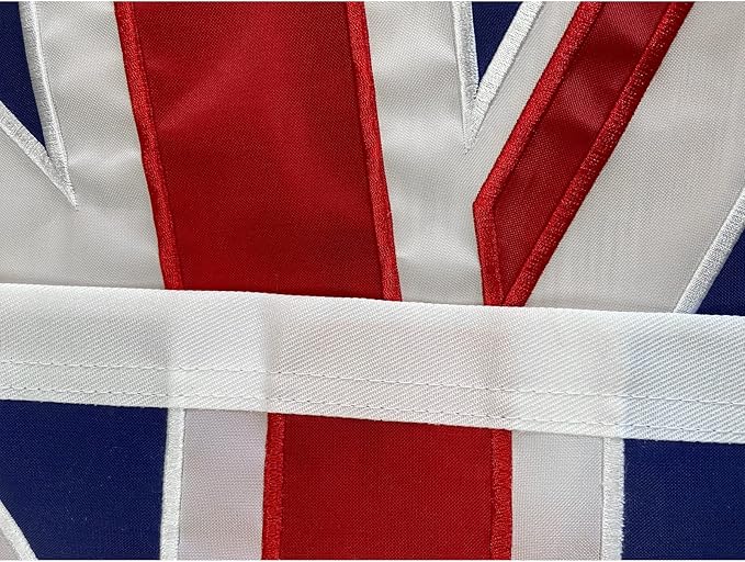 Homissor British Flag 12x18 Union Jack England Boat Flags Embroidered Sewn Stripes United Kingdom 1x1.5 UK Flag Heavy Duty Outdoor by GreenHaven Gardens