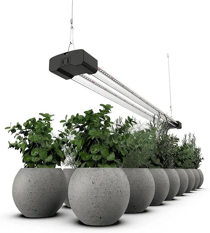 DYMOND BoostGro LED Grow Light Full Spectrum 5000K Daylight + 660nm Red Linkable Indoor Plant Lighting Fixture (3 FT, Black) by GreenHaven Gardens
