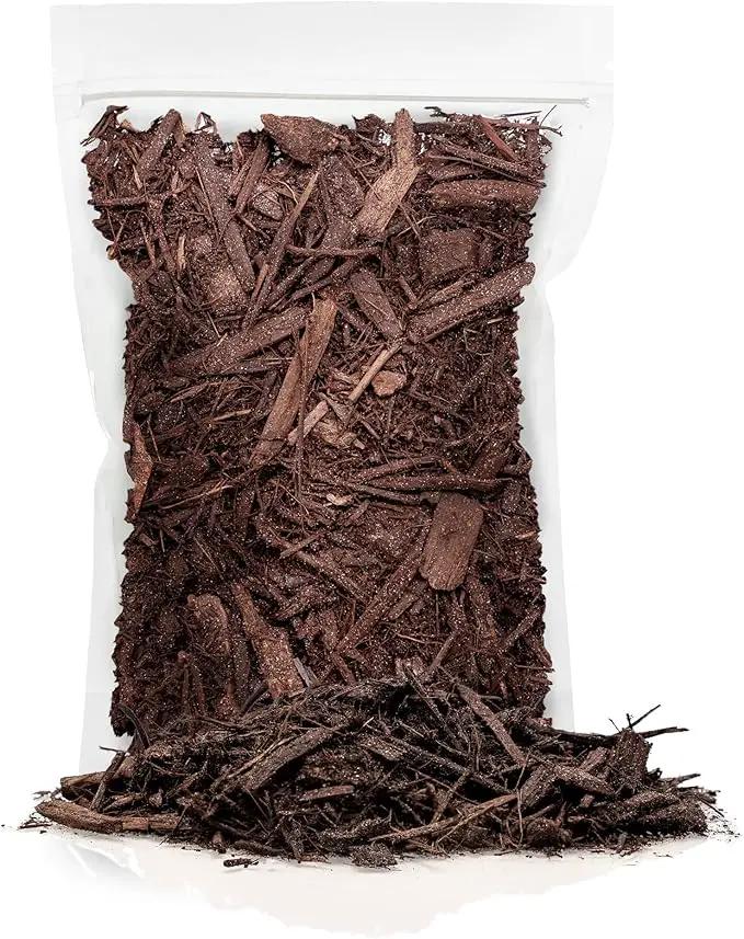Organic Brown Mulch by Gardenera - Enhance Soil Health and Plant Vitality - 2 QUARTS by GreenHaven Gardens