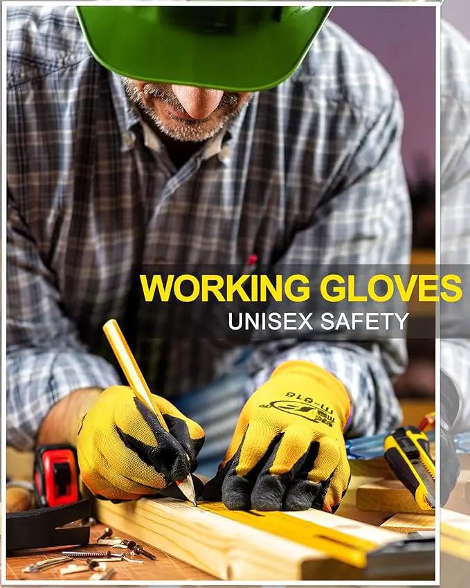 Nuogo 48 Pairs Gardening Gloves for Men Women Rubber Coated Safety Work Gloves Bulk for Gardening Construction Work by GreenHaven Gardens
