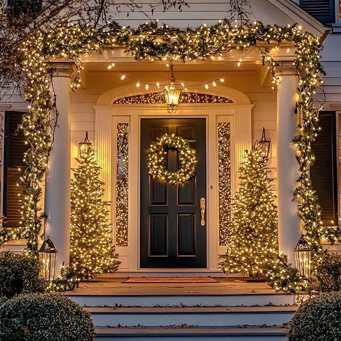TW SHINE Christmas Lights, 20FT 100 Count Incandescent Mini Christmas Tree Light, Waterproof Xmas String Lights for Outdoor Indoor Home Party Yard Decorations, Gold by GreenHaven Gardens