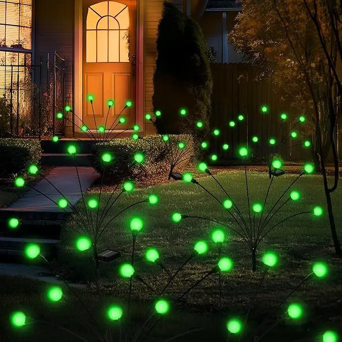 Solar Garden Lights,Halloween Lights Outdoor 60 LED Firefly Halloween Garden Lights Outdoor,Solar Lights for Outside,Solar Lights Outdoor Waterproof for Halloween,Christmas,Yard,Patio(Green) by GreenHaven Gardens