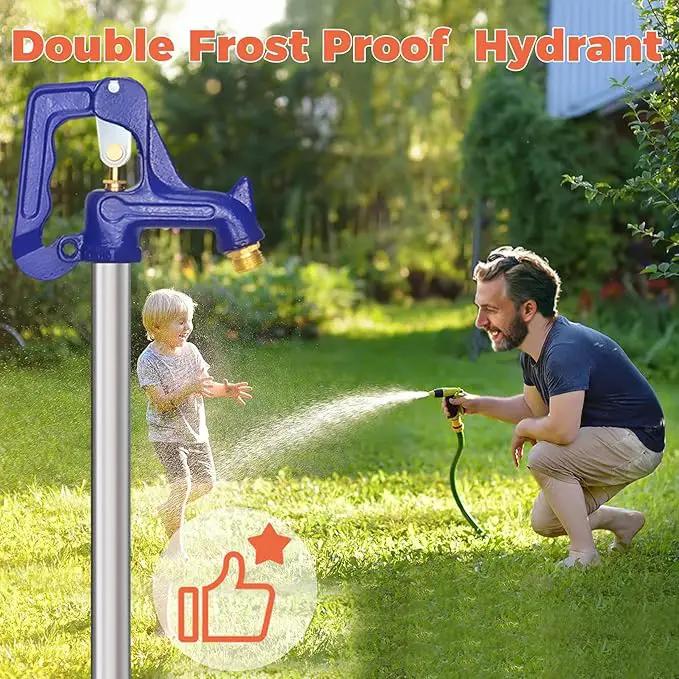 Frost Proof Yard Hydrant,3.25ft Frost Free Outdoor Faucet,Freeze Proof Outdoor Faucet 3/4" Pipe Connection,Frost Free Hydrant for Yard Garden Farm Pasture Irrigation,12" Bury Depth No Lead Hydrant by GreenHaven Gardens