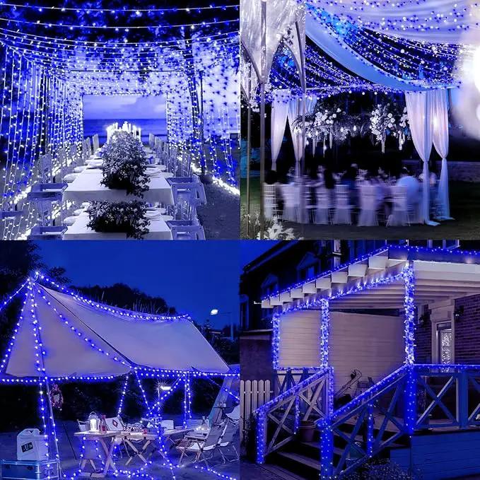 Heceltt 360 LED 118 FT String Lights Outdoor, 8 Modes Easter Lights Plug in, IP44 Waterproof Led String Lights with Timer and Memory for Easter Yard Party Garden Decorations (Blue) by GreenHaven Gardens
