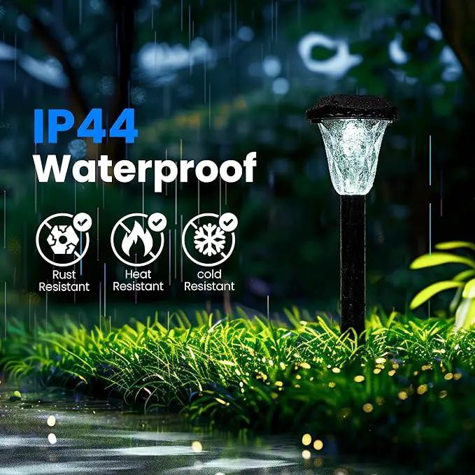 GIGALUMI Solar Outdoor Lights,Solar Lights Outdoor Waterproof 12 Pack,Cool White Solar Pathway Lights for Outside,Outdoor Lights Solar Powered Garden Decoration for Pathway,Patio,Lawn,Yard by GreenHaven Gardens