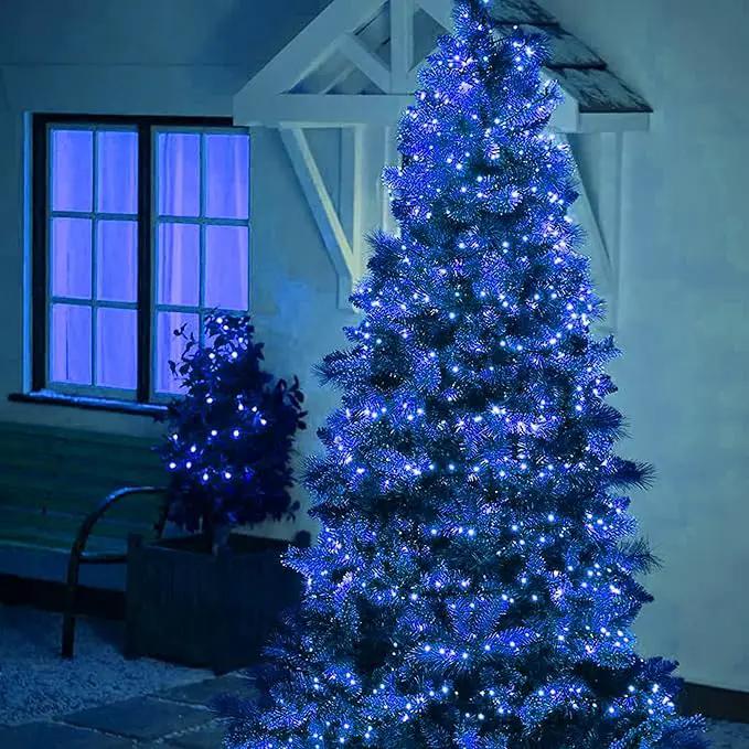 Dazzle Bright Christmas String Lights, Connectable Waterproof String Lights Green Wire with 8 Modes, Christmas Decorations for Indoor Yard Garden (Blue, 300 LED) by GreenHaven Gardens