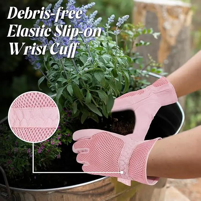 HANDLANDY Women Safety Work Gloves Utility Touch Screen Working Grip Glove for Yardwork Gardening Breathable Mechanic Gloves by GreenHaven Gardens
