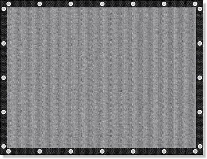 VICLLAX Shade Fabric Sun Shade Cloth with Every 2 FT Grommets for Patio Garden Pergola Cover Canopy 6x6 FT, Light Grey by GreenHaven Gardens