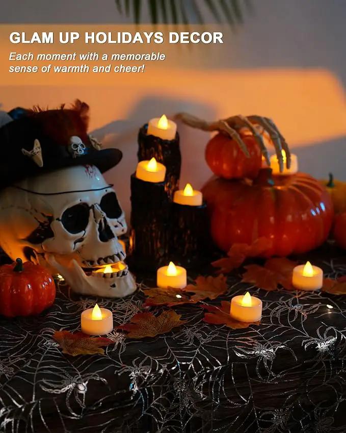 BEICHI Flameless Candles, 24Pack Battery Operated Candles, LED Tea Lights Candles Battery Operated, Flickering Fake Candles for Wedding Halloween Christmas Diwali- Warm Yellow by GreenHaven Gardens
