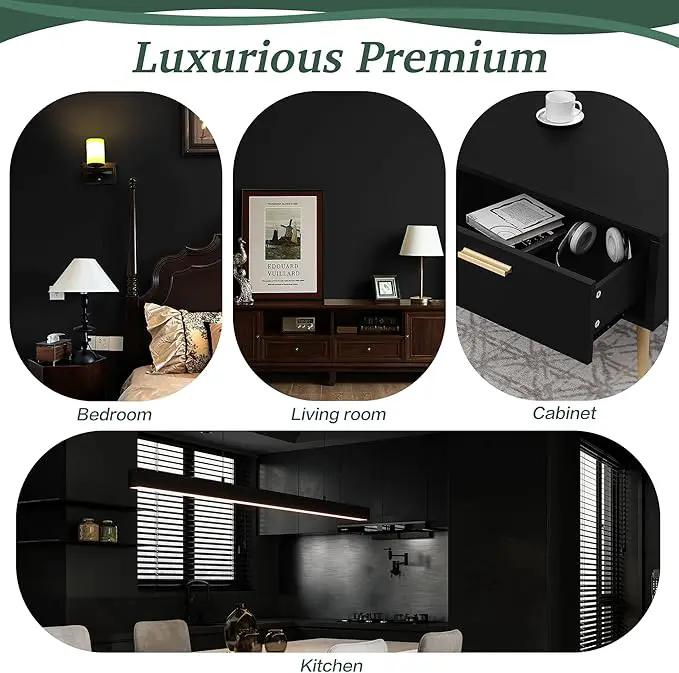Dimoon 590''x17.7'' Black Peel and Stick Wallpaper Contact Paper Self Adhesive Wall Paper by GreenHaven Gardens