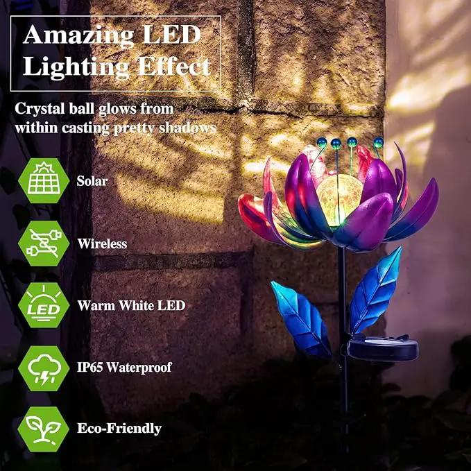 Outdoor Garden Decor Solar Spinners Lights - Metal Wind Spinner Solar Lights for Yard, Patio, Garden Lawn Oranments by GreenHaven Gardens