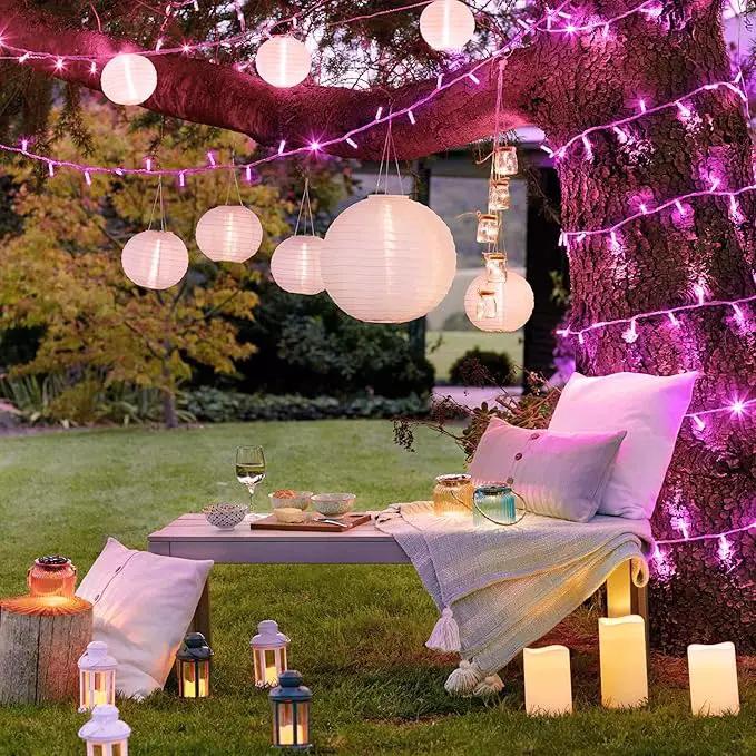 JMEXSUSS 66 Ft Pink Lights for Room Decor, 200 LED Pink String Fairy Christmas Lights Clear Wire Plug in for Bedroom Indoor Outdoor Girl's Room Decorations by GreenHaven Gardens
