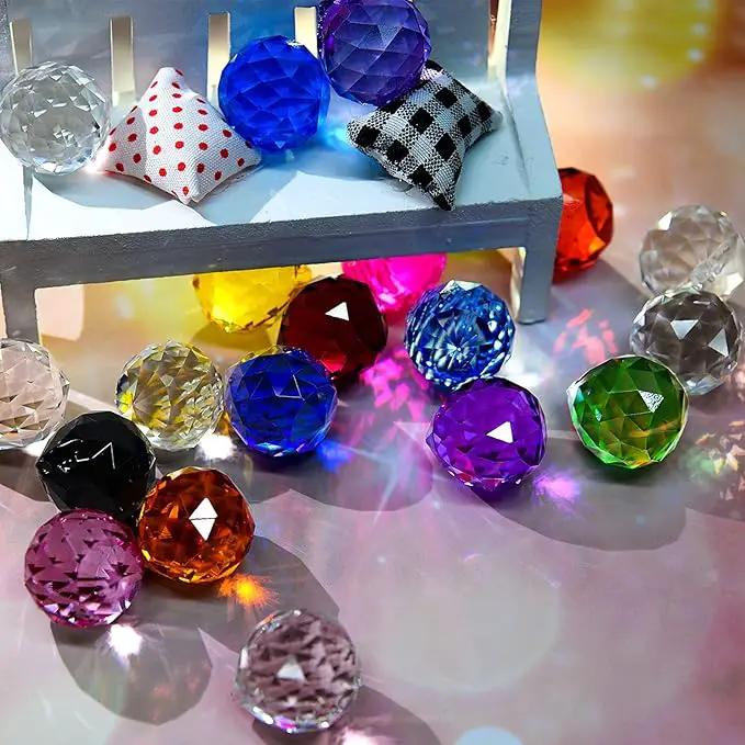 MerryNine 20Pack Crystal Ball 0.8"/20mm Prism Sun Shine Catcher Rainbow Pendants Maker, Hanging Crystals Prisms for Windows, for Feng Shui, for Gift (Multicolor) by GreenHaven Gardens