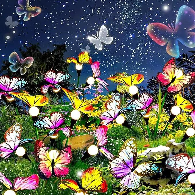 Swaying Solar Butterfly Light, Solar Garden Lights Outdoor Waterproof,Garden Decoration for Yard,Patio,Lawn,Pathway (2 Pack) by GreenHaven Gardens