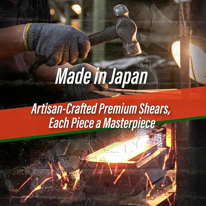 SUIZAN Hedge Shears 22.6" - Professional Japanese Garden Clippers for Precise Trimming Gardening Tools by GreenHaven Gardens