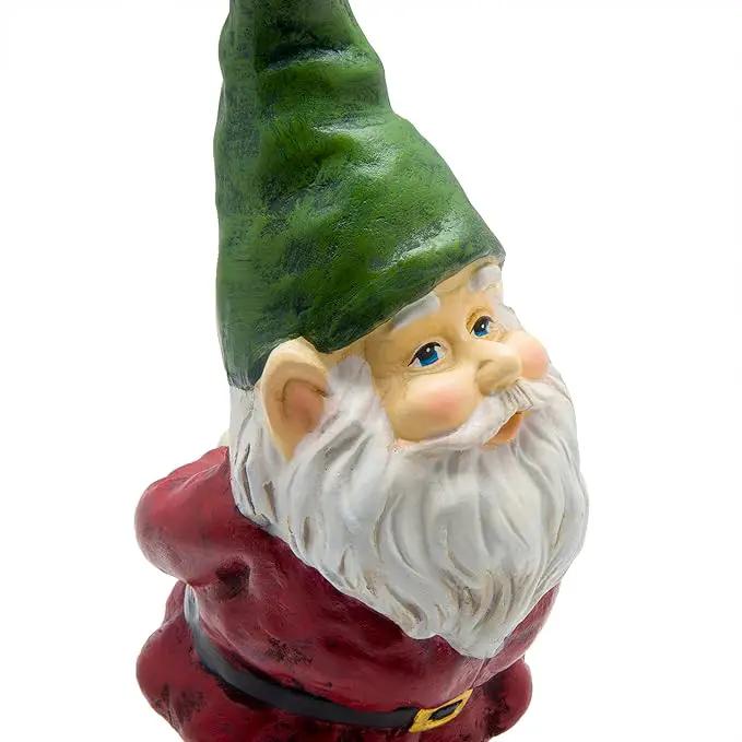 Alpine Corporation 11" Tall Classic Outdoor Garden Gnome Yard Statue Decoration by GreenHaven Gardens