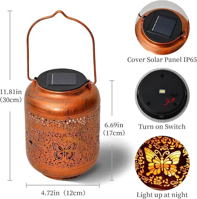 Outdoor Solar Lantern Decorative Waterproof Solar Lights for Yard, Patio, and Garden (Butterfly ) by GreenHaven Gardens