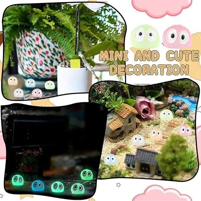 Luminous Mini Resin Animals - 130 Pcs Tiny Animals Mini Ducks Tortoise Rabbit Panda Mushroom Fruits Seashells Set Figurines Glow in The Dark Garden Miniatures Fairy Garden Accessories by GreenHaven Gardens