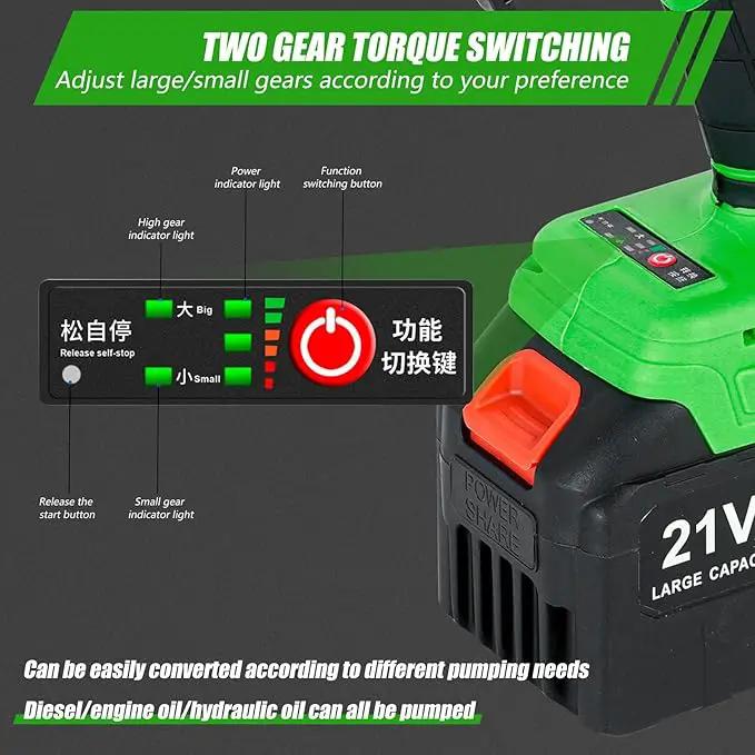 Updated Cordless Stick Water Transfer Pump With 21V Battery, 720GPH Portable Utility Water Pump (With Battery And Charger) Suitable for Garden, Pool, Pond, Deep Well Draining, Maximum Head 32FT by GreenHaven Gardens