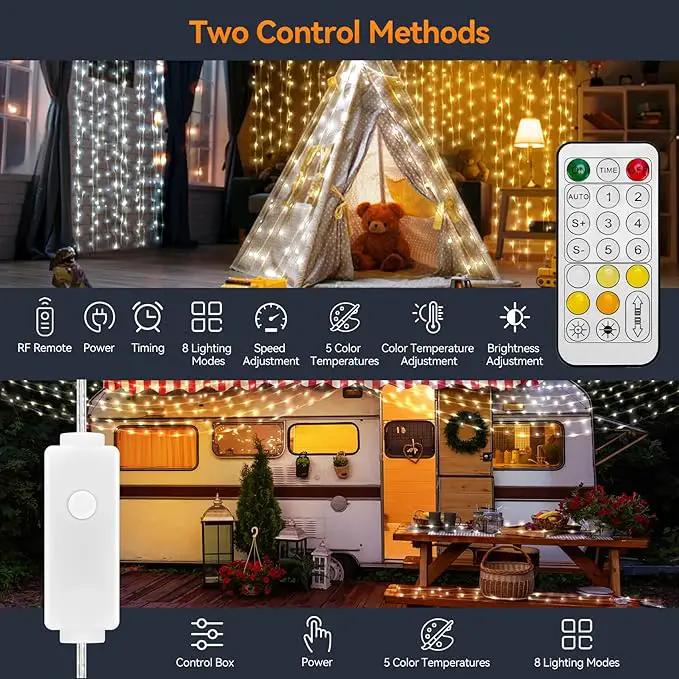 HOUHUI Fairy Lights Plug in,50Ft Warm to Cool White Indoor Outdoor String Light with Remote,8 Modes 2700K-6500K Dimmable White Fairy Twinkle Lights IP67 Waterproof for Christmas Bedroom Party Decor by GreenHaven Gardens
