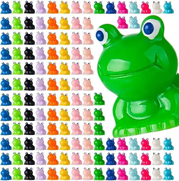 180Pcs Mini Resin Frog Garden Decor Cute Green Figurines Miniature Tiny Frogs Fairy Animals Moss DIY Charms Landscape Aquarium Dollhouse Birthday Gift Party School Ornament Potted Plant Toy by GreenHaven Gardens