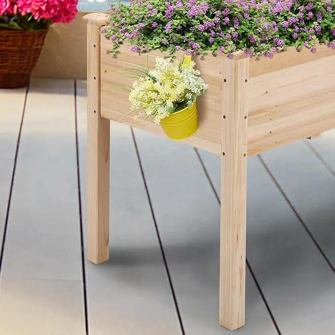 Yaheetech 1pc Raised Garden Bed 48x24x30in Elevated Wooden Horticulture Planter Box with Legs Standing Growing Bed for Gardening/Backyard/Patio/Balcony by GreenHaven Gardens