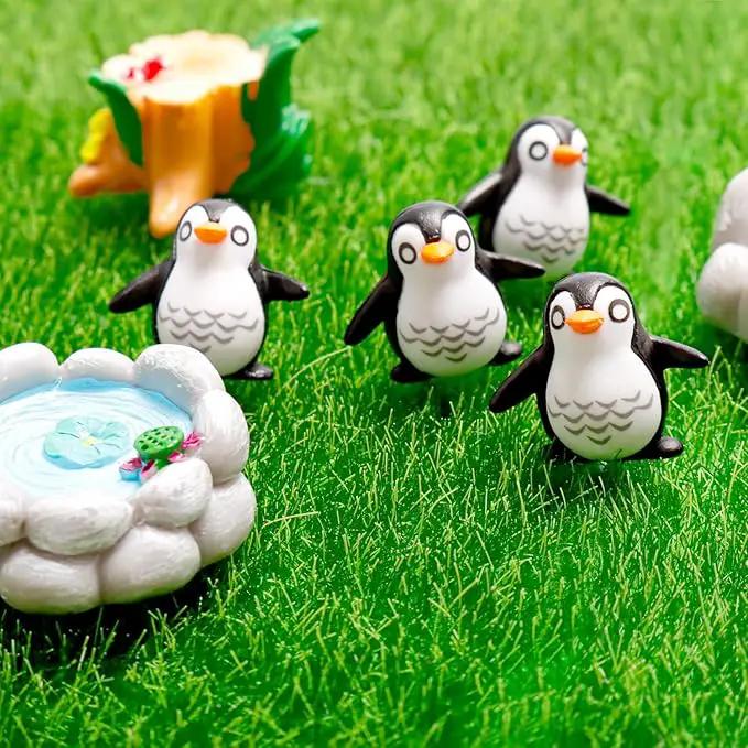 Bbiamsleep 25 Pcs Miniature Penguin Figurines Mini Penguin Figurines Resin Penguin Mini Penguin for Fairy Garden Micro Landscape Winter Christmas Decor by GreenHaven Gardens