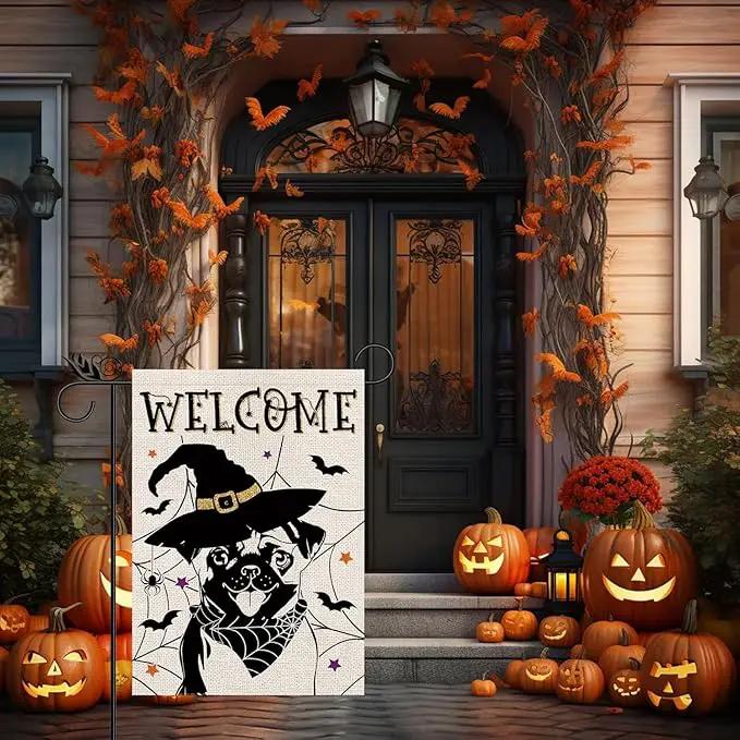 Seasonal Garden Flags Pug Dog Double Sided Flags Set of 11 Holiday Farmhouse Indoor Outdoor Yard Lawn Christmas Gifts Decorations 12.5x18 Inch by GreenHaven Gardens