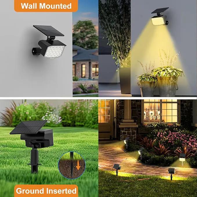 WELALO Solar Spot Lights Outdoor, [10 Pack/3 Modes] Solar Landscape Spotlights, Adjustable Solar Powered Security Lights, IP65 Waterproof Wall Lights for Walkway, Yard, Garden, Driveway (Warm White) by GreenHaven Gardens